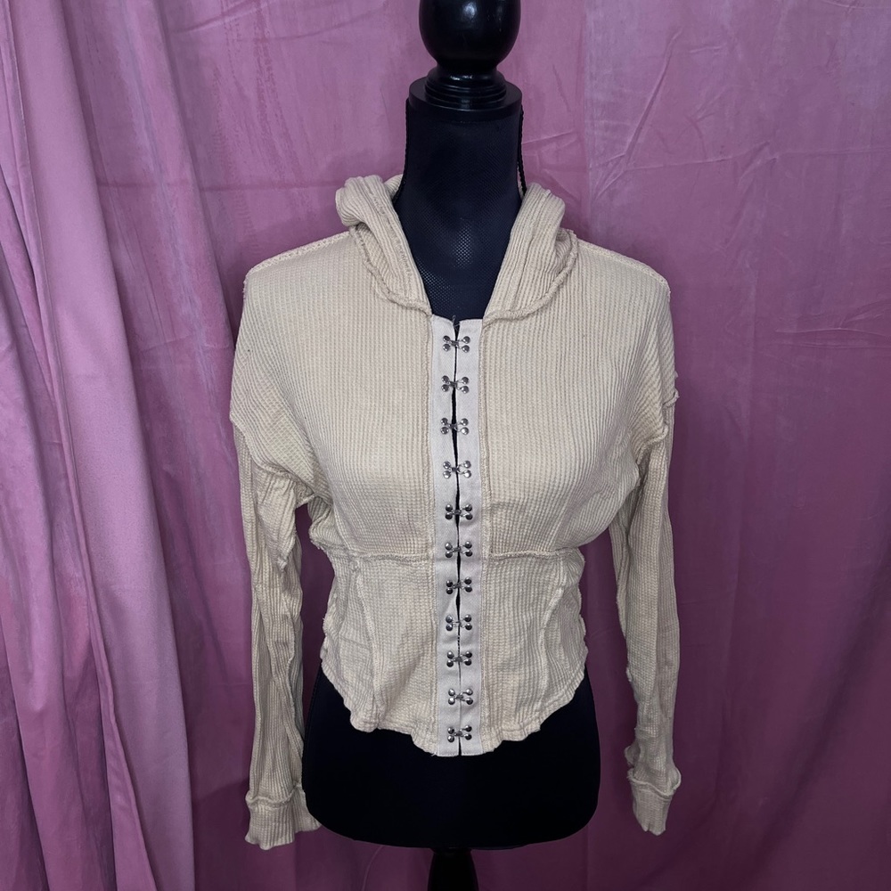 Unique Corset Waffle Knit Top